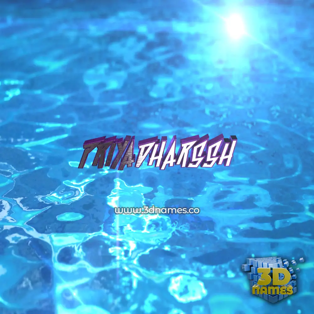priyadharssh in Water 2015 style - 3D name wallpaper
