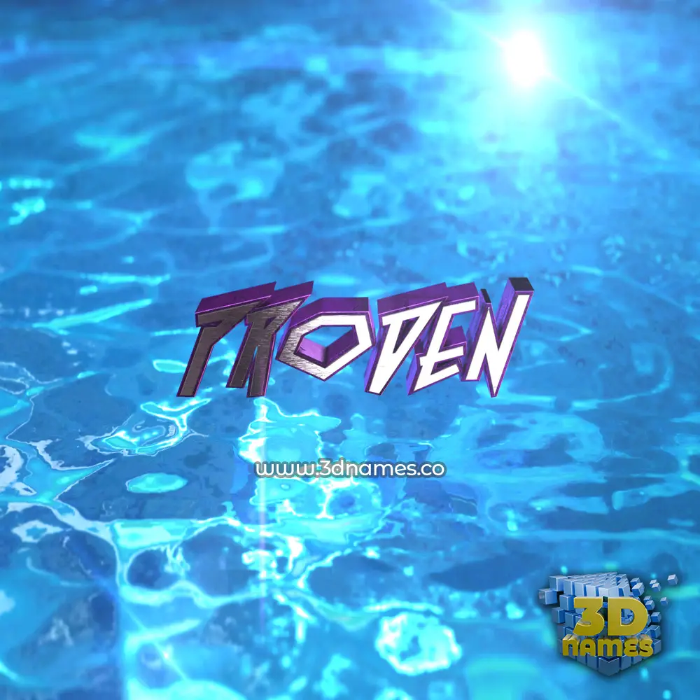 proden in Water 2015 style - 3D name wallpaper