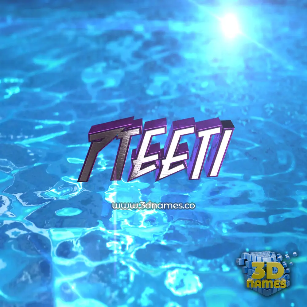 pteeti in Water 2015 style - 3D name wallpaper