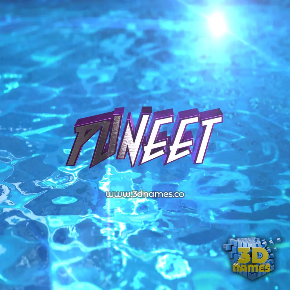 puneet in Water 2015 style - 3D name wallpaper