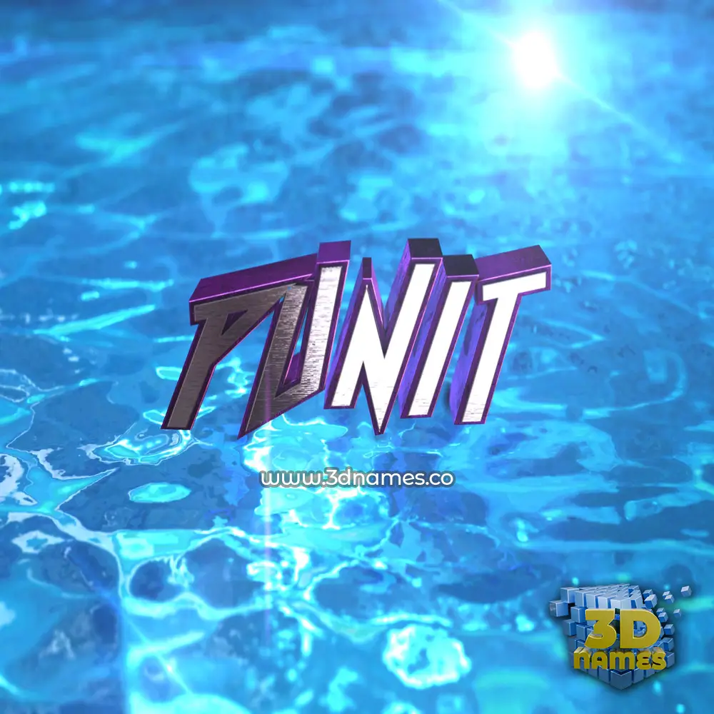 punit in Water 2015 style - 3D name wallpaper