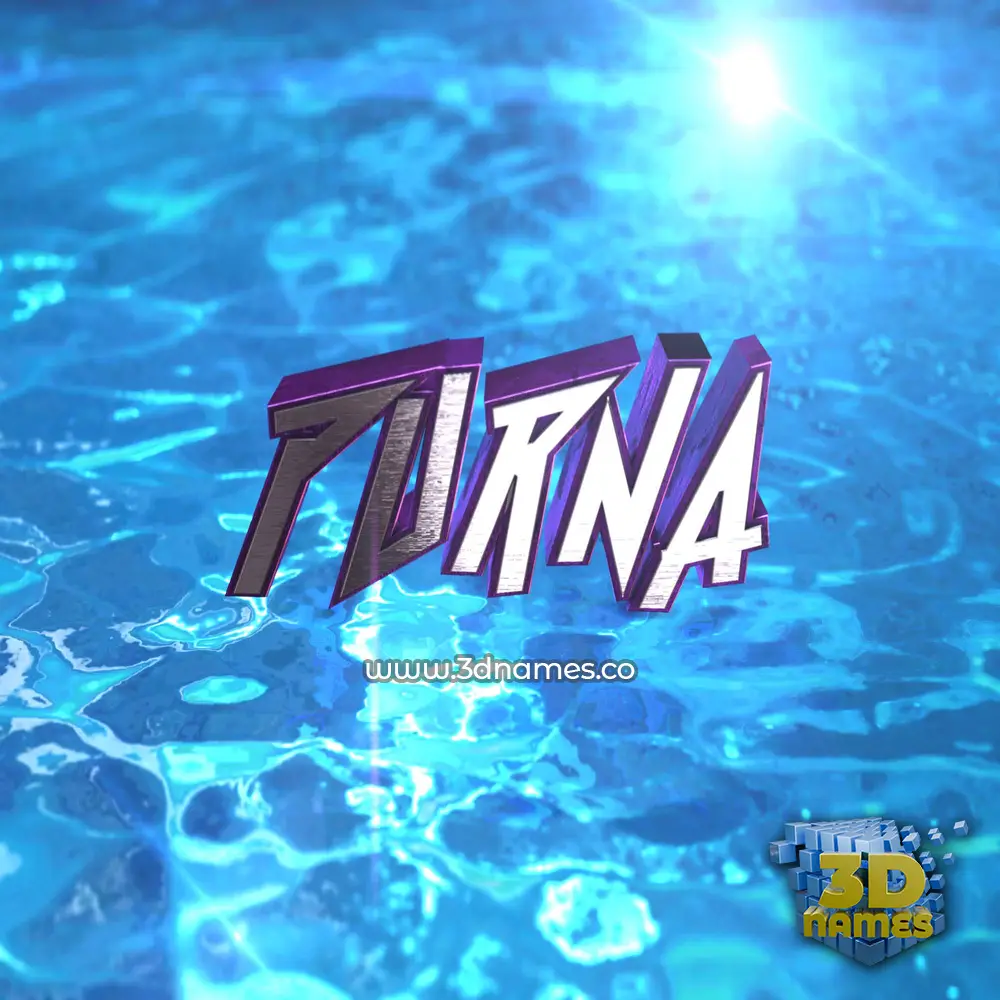 purna in Water 2015 style - 3D name wallpaper