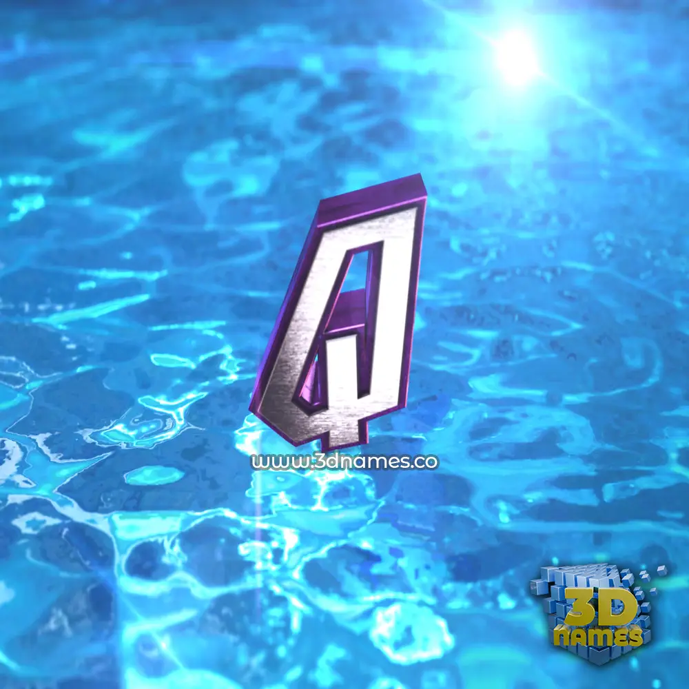 q in Water 2015 style - 3D name wallpaper