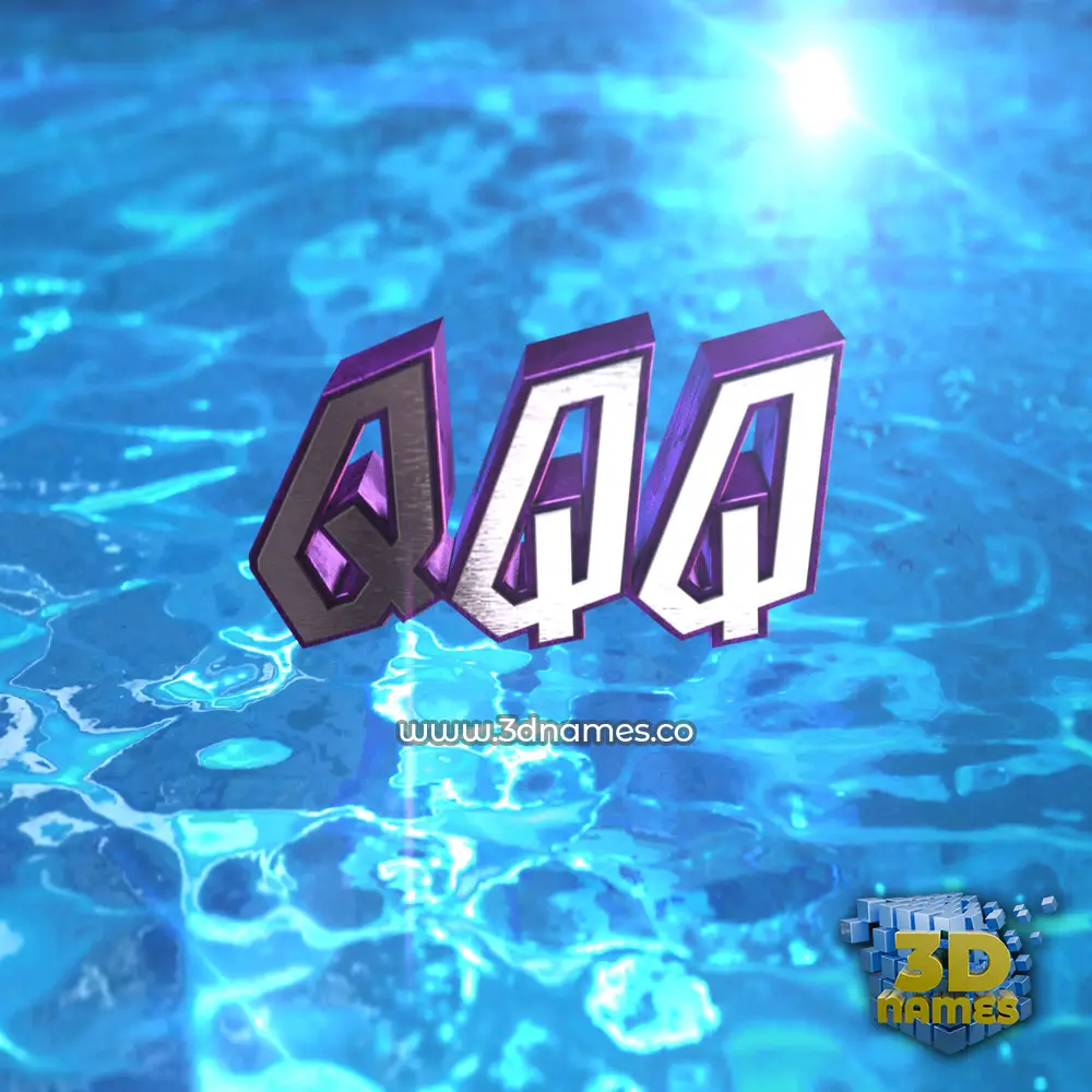 qqq in Water 2015 style - 3D name wallpaper