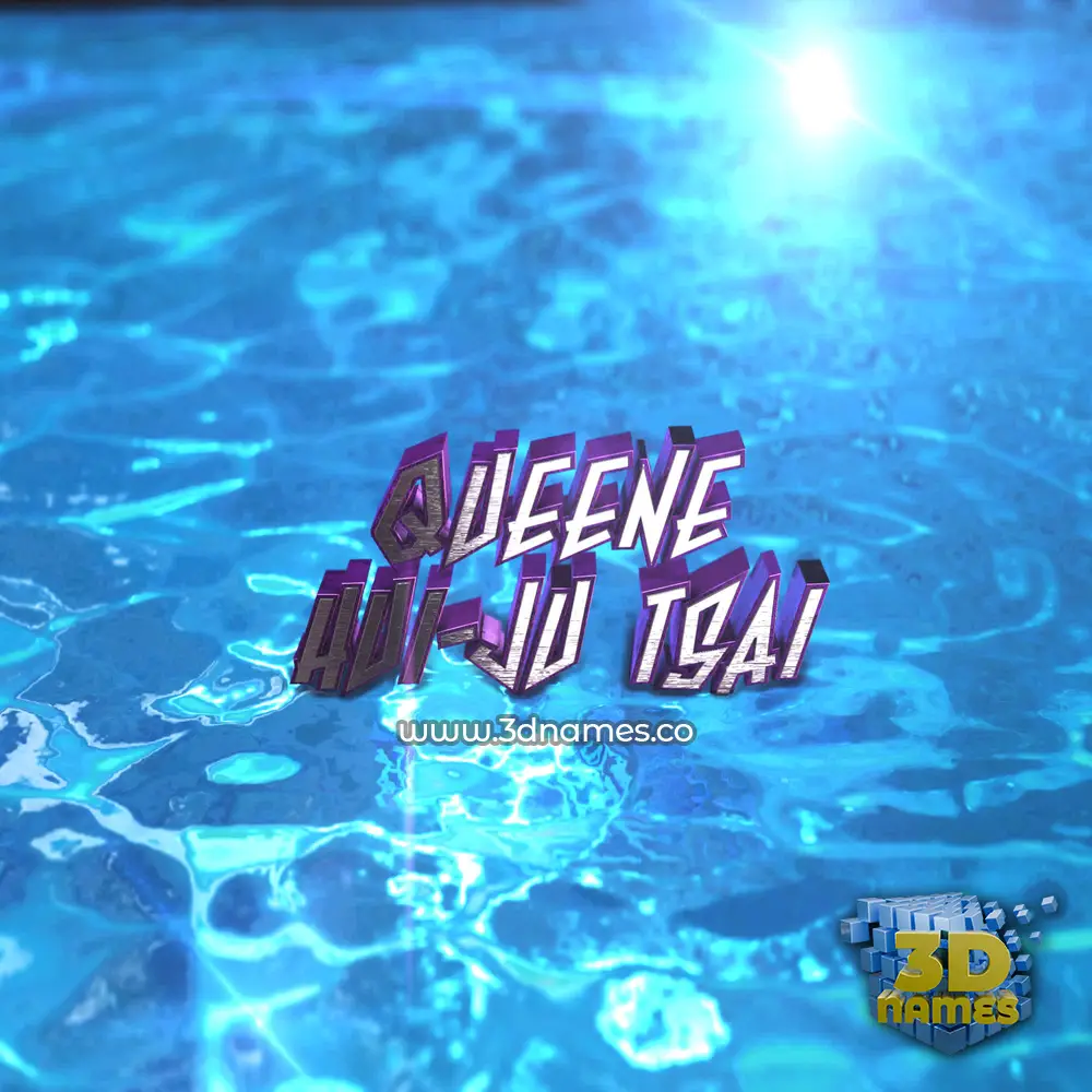 queene hui-ju tsai in Water 2015 style - 3D name wallpaper