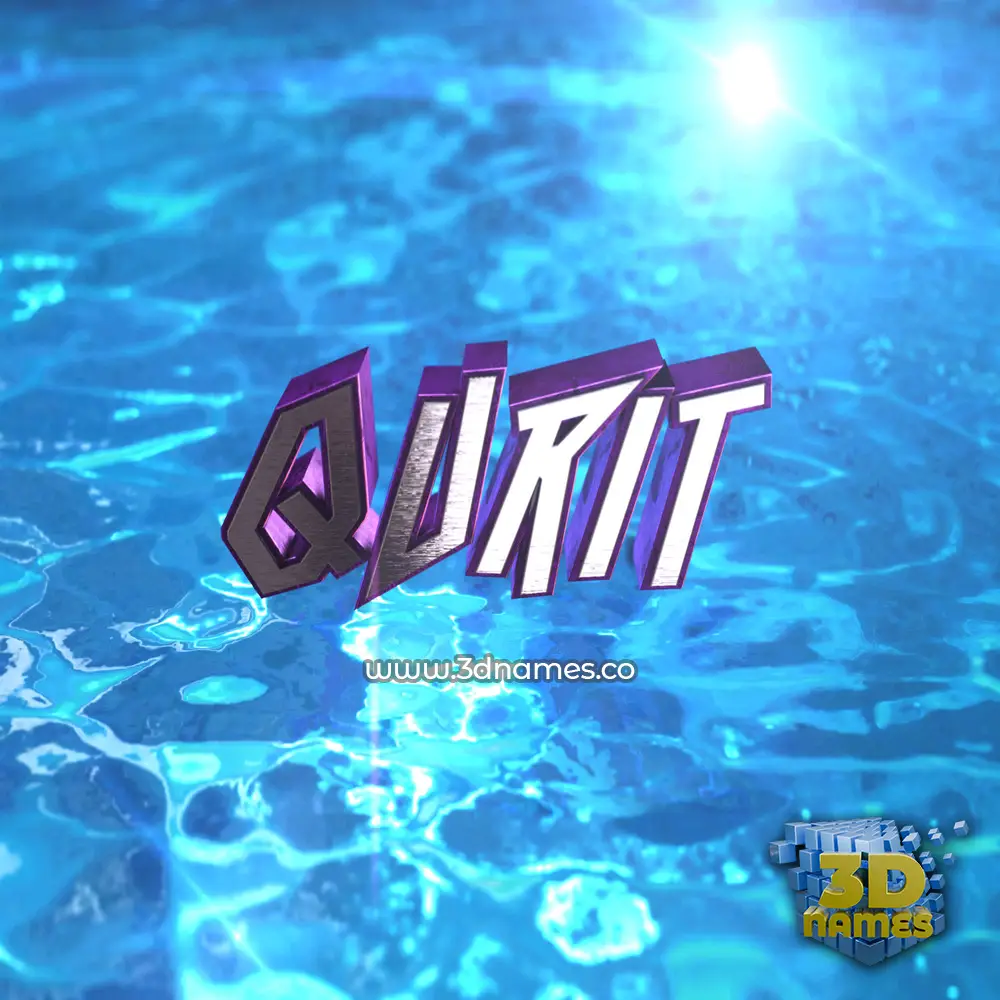 qurit in Water 2015 style - 3D name wallpaper