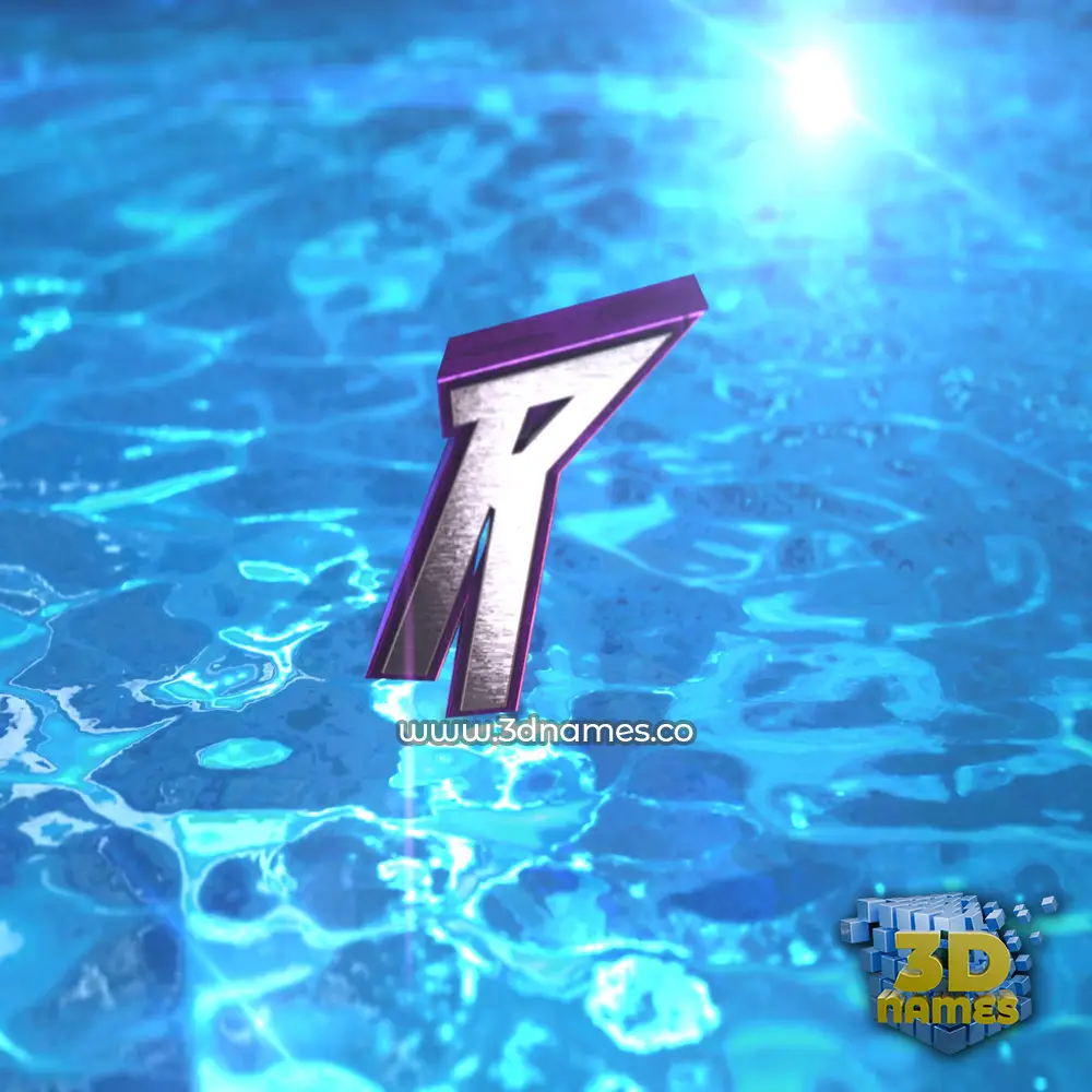 r in Water 2015 style - 3D name wallpaper