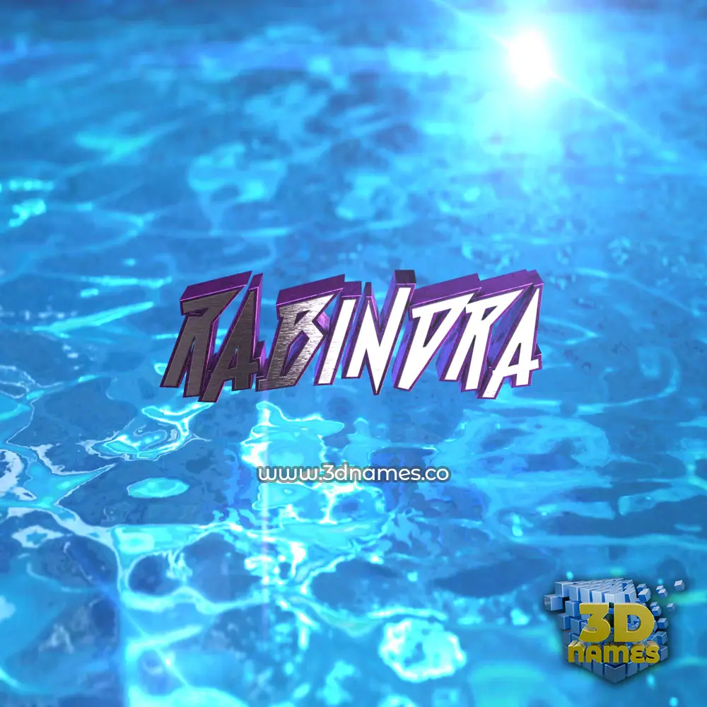 rabindra in Water 2015 style - 3D name wallpaper