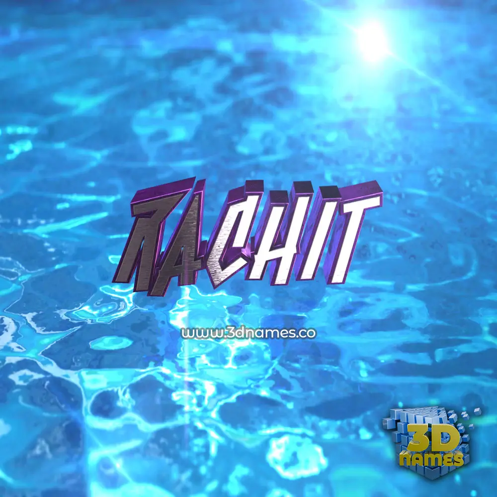 rachit in Water 2015 style - 3D name wallpaper