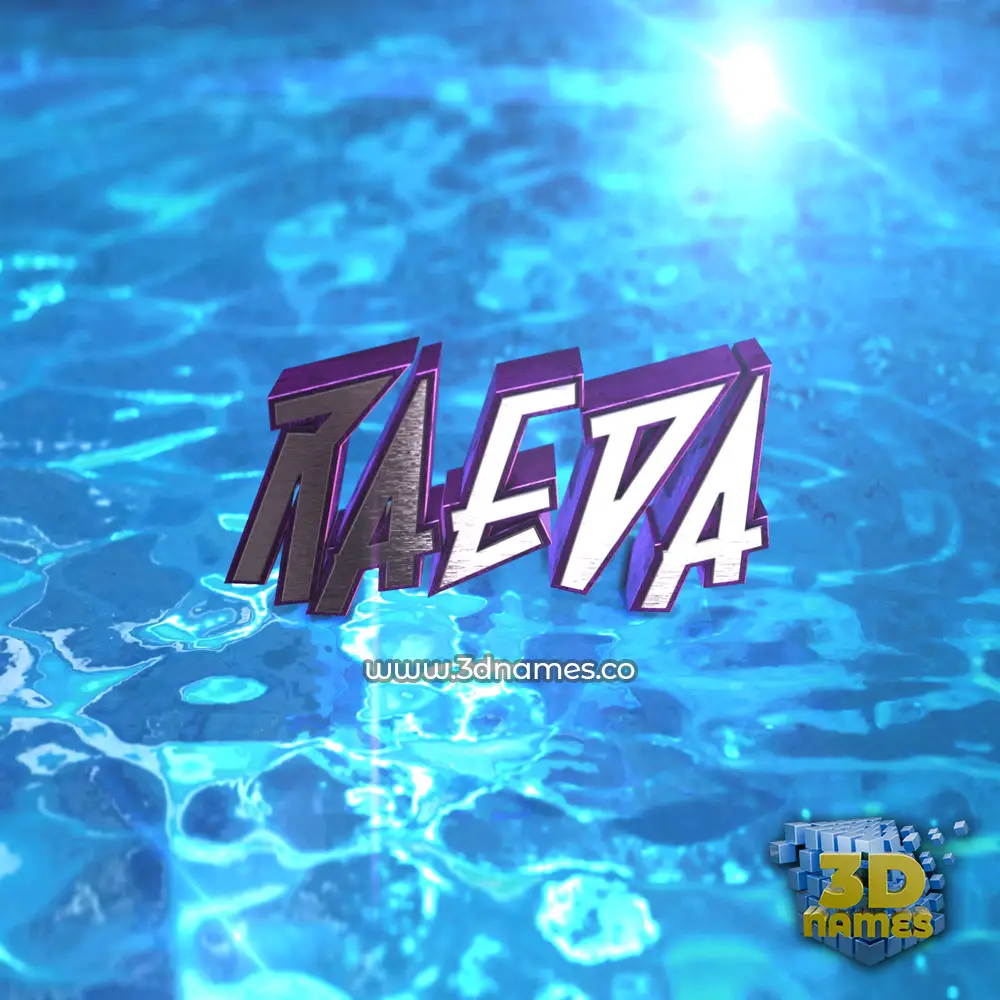 raeda in Water 2015 style - 3D name wallpaper