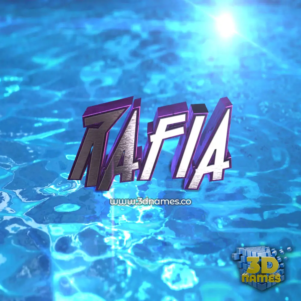 rafia in Water 2015 style - 3D name wallpaper