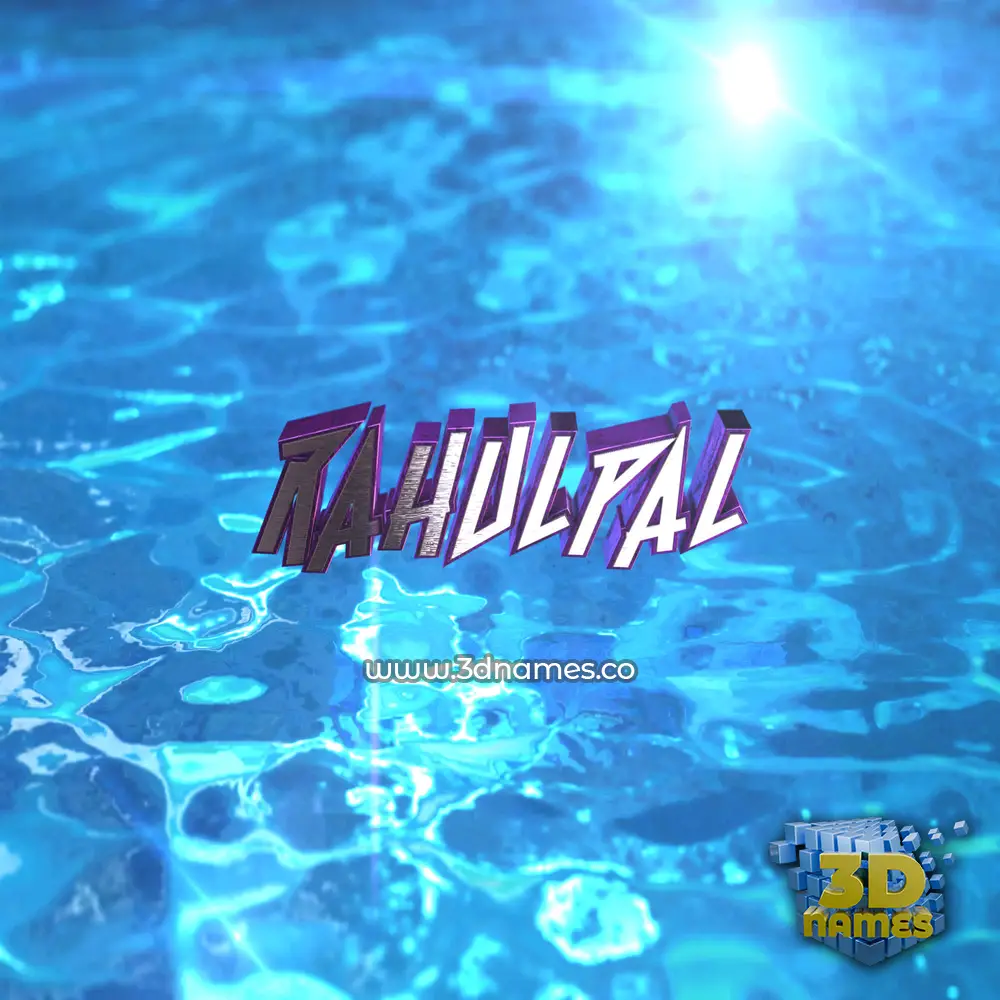 rahulpal in Water 2015 style - 3D name wallpaper