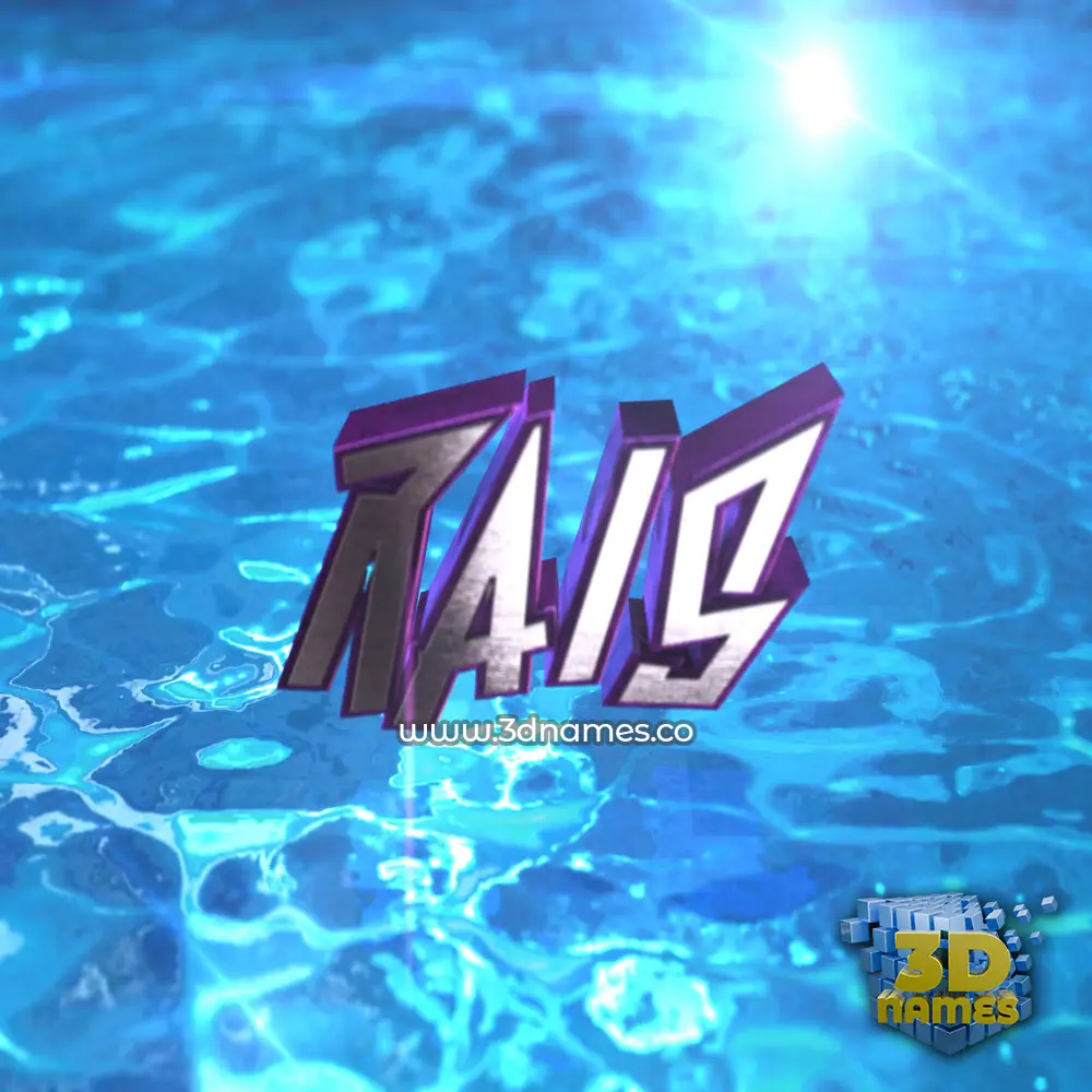 rais in Water 2015 style - 3D name wallpaper