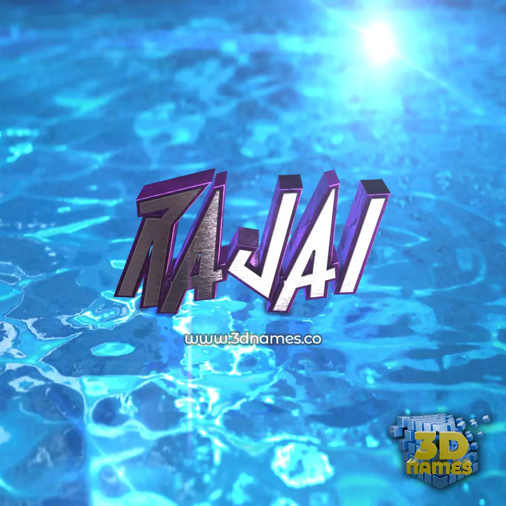 rajai in Water 2015 style - 3D name wallpaper