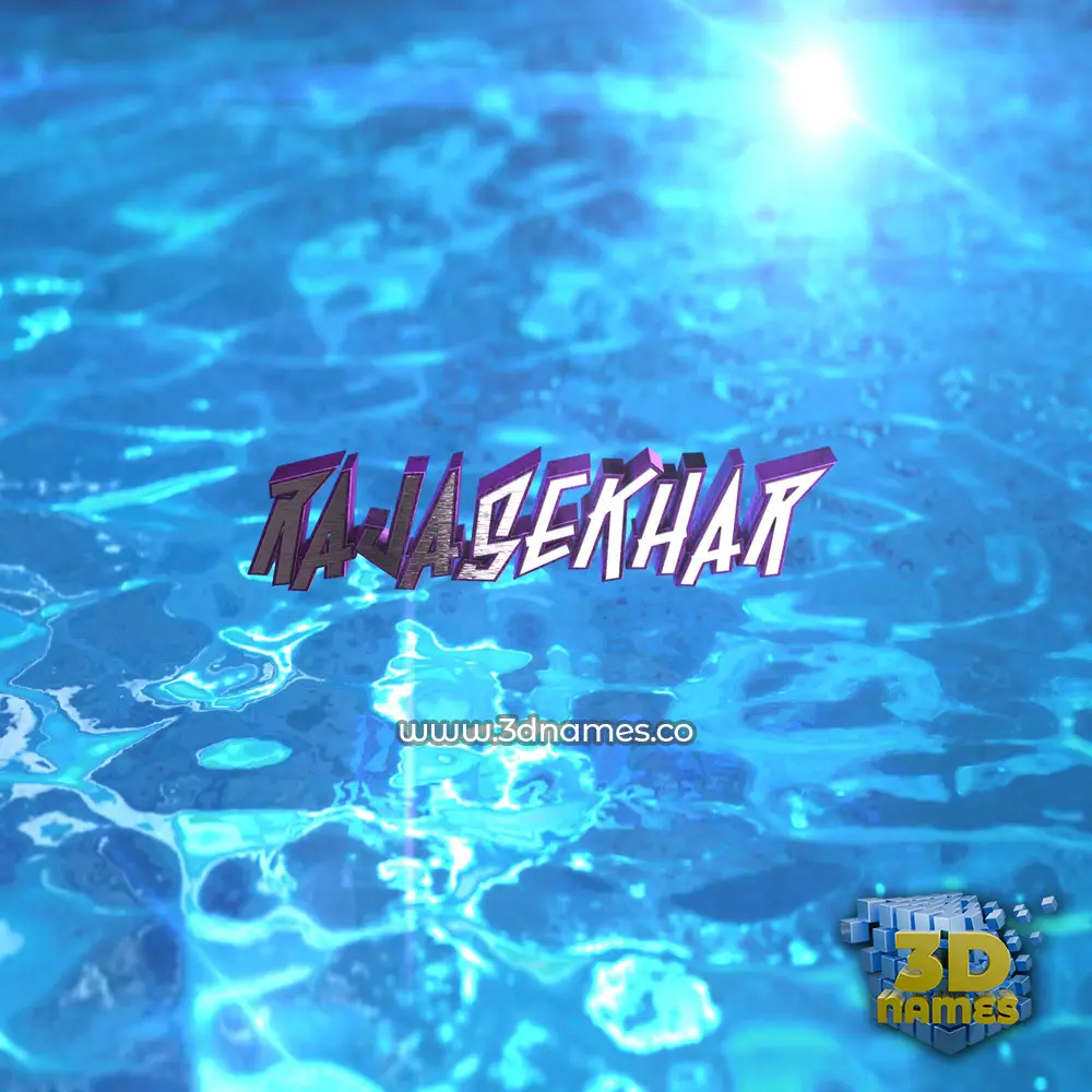 rajasekhar in Water 2015 style - 3D name wallpaper