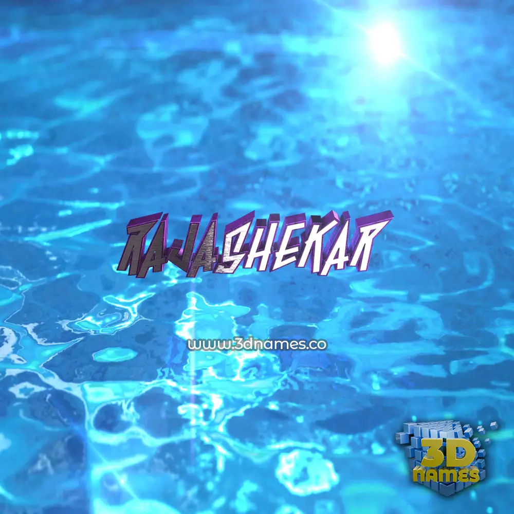 rajashekar in Water 2015 style - 3D name wallpaper