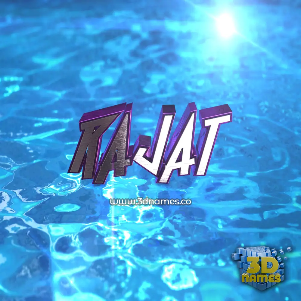 rajat in Water 2015 style - 3D name wallpaper