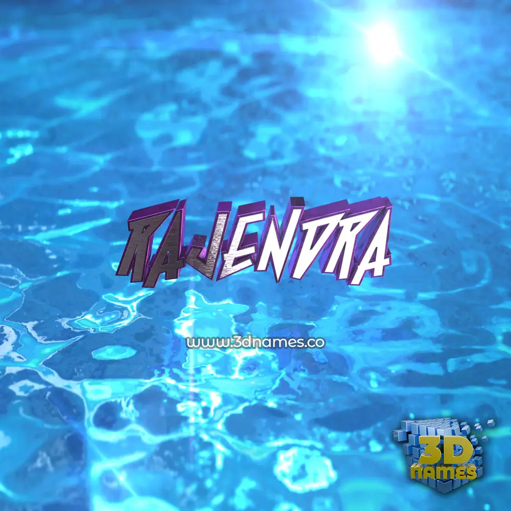rajendra in Water 2015 style - 3D name wallpaper