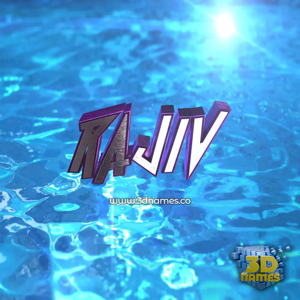 rajiv in Water 2015 style - 3D name wallpaper