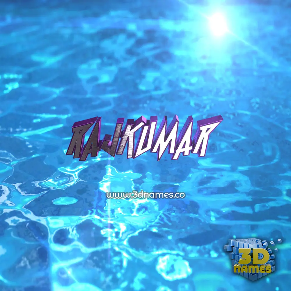 rajkumar in Water 2015 style - 3D name wallpaper