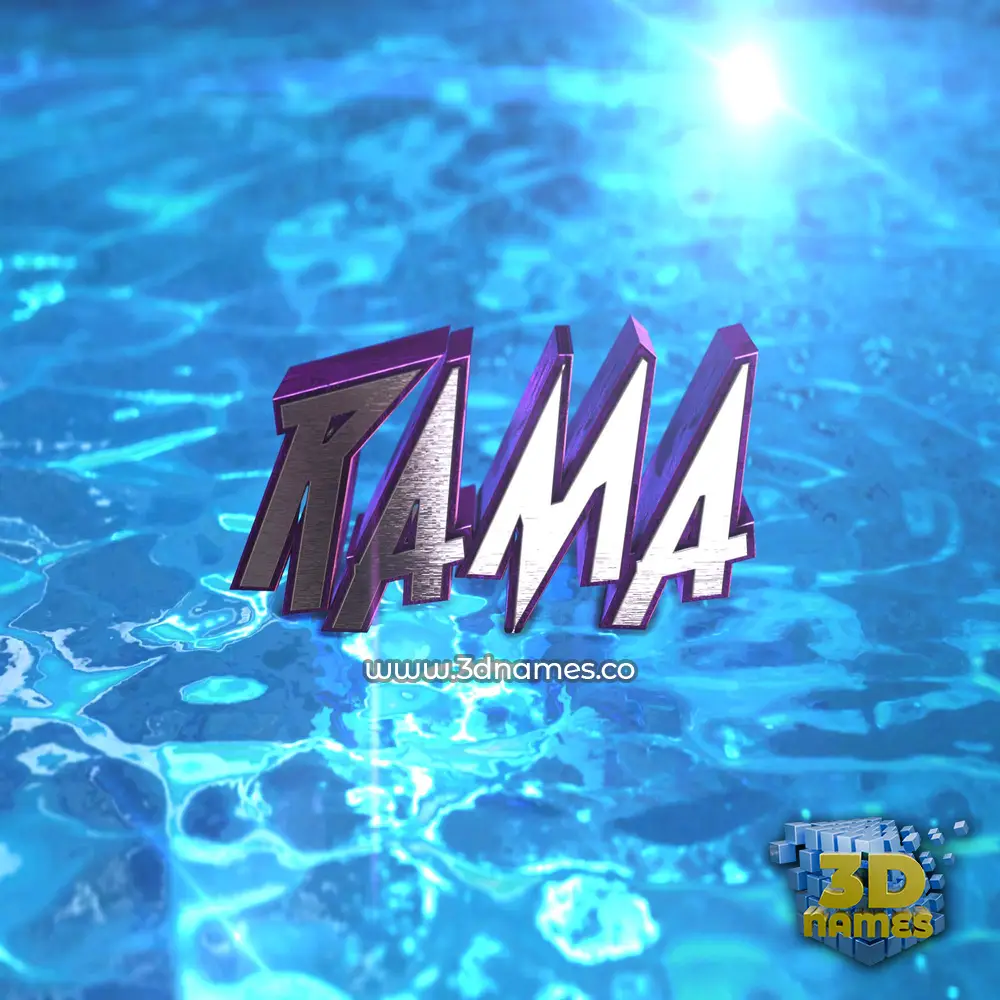 rama in Water 2015 style - 3D name wallpaper