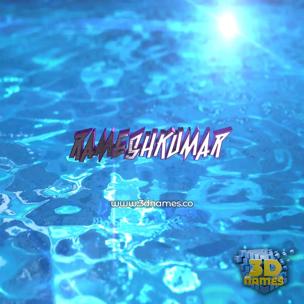 rameshkumar in Water 2015 style - 3D name wallpaper