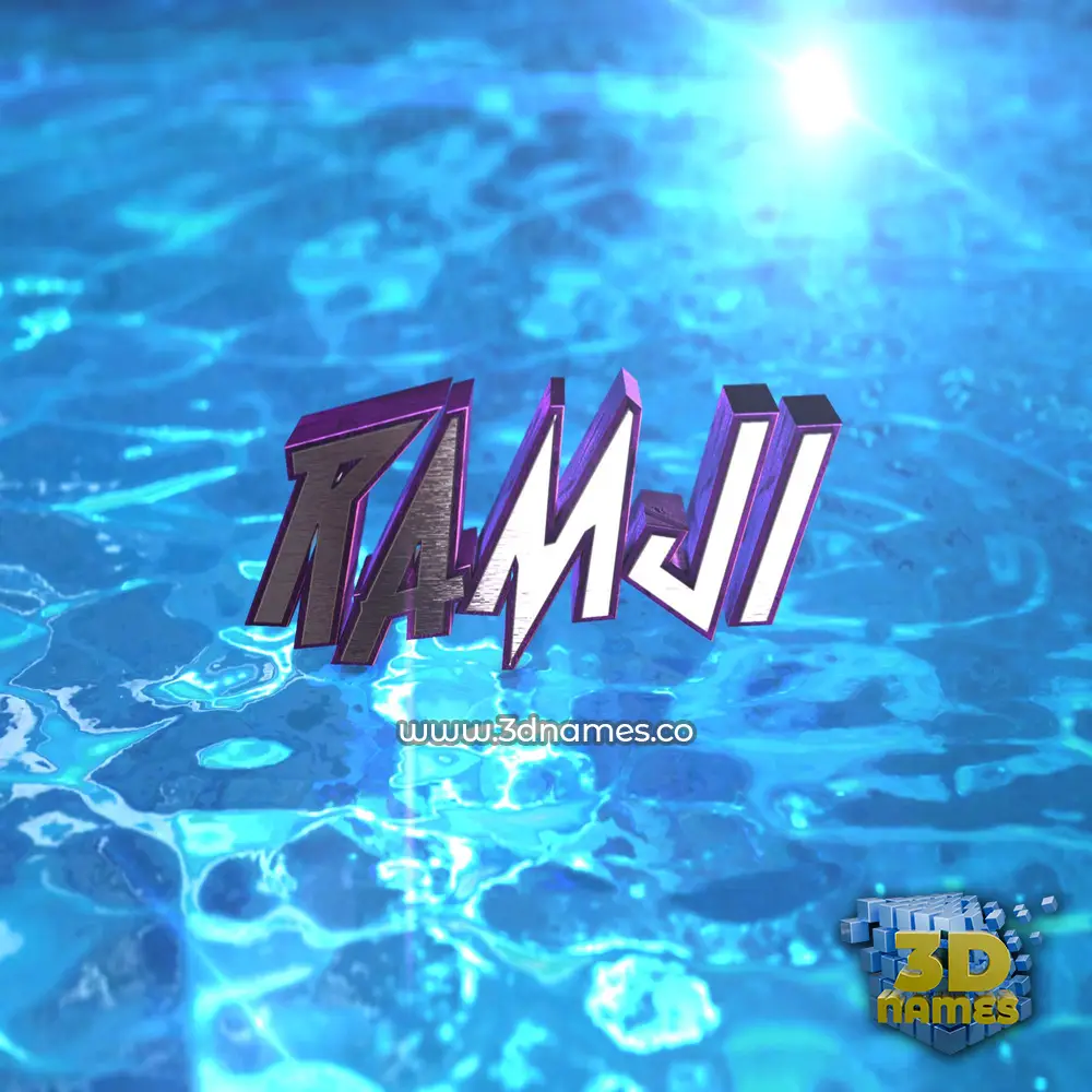 ramji in Water 2015 style - 3D name wallpaper