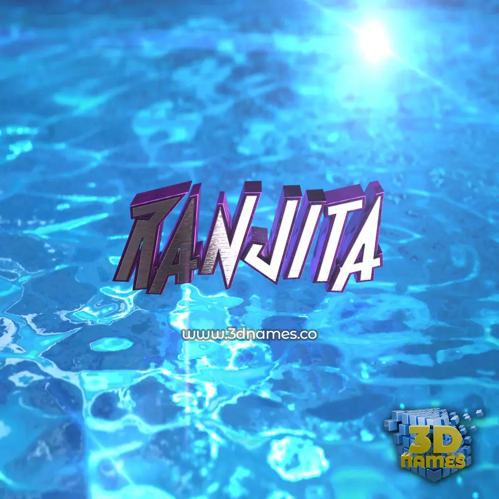 ranjita in Water 2015 style - 3D name wallpaper