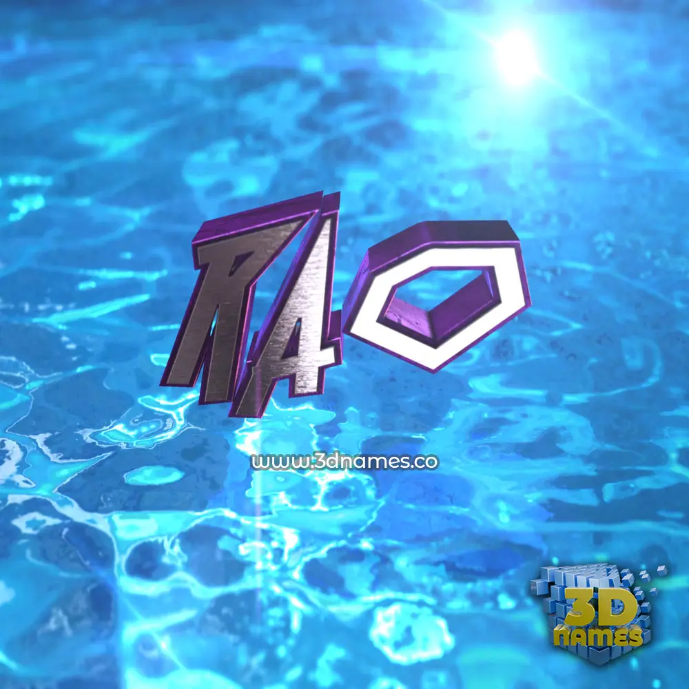rao in Water 2015 style - 3D name wallpaper