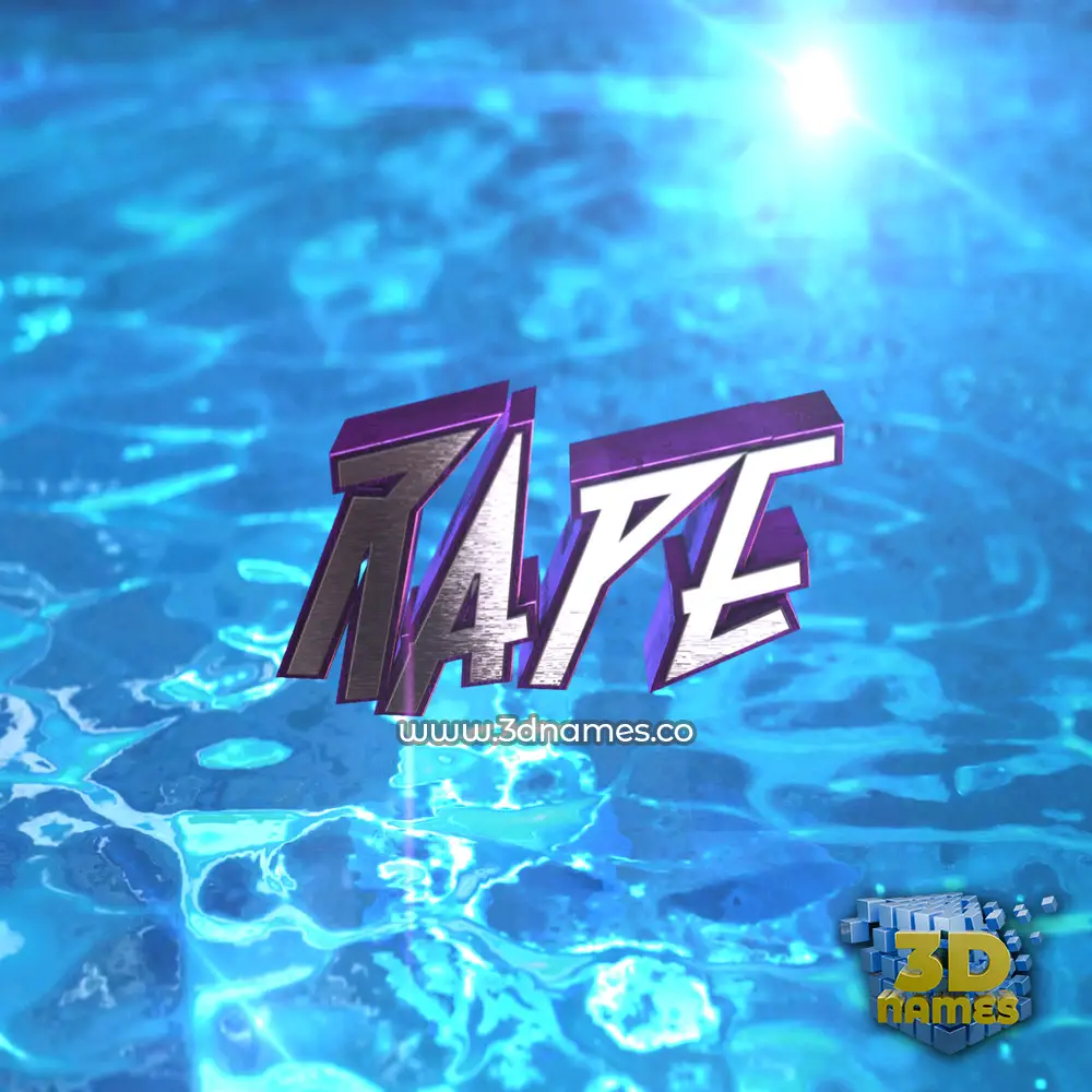 rape in Water 2015 style - 3D name wallpaper
