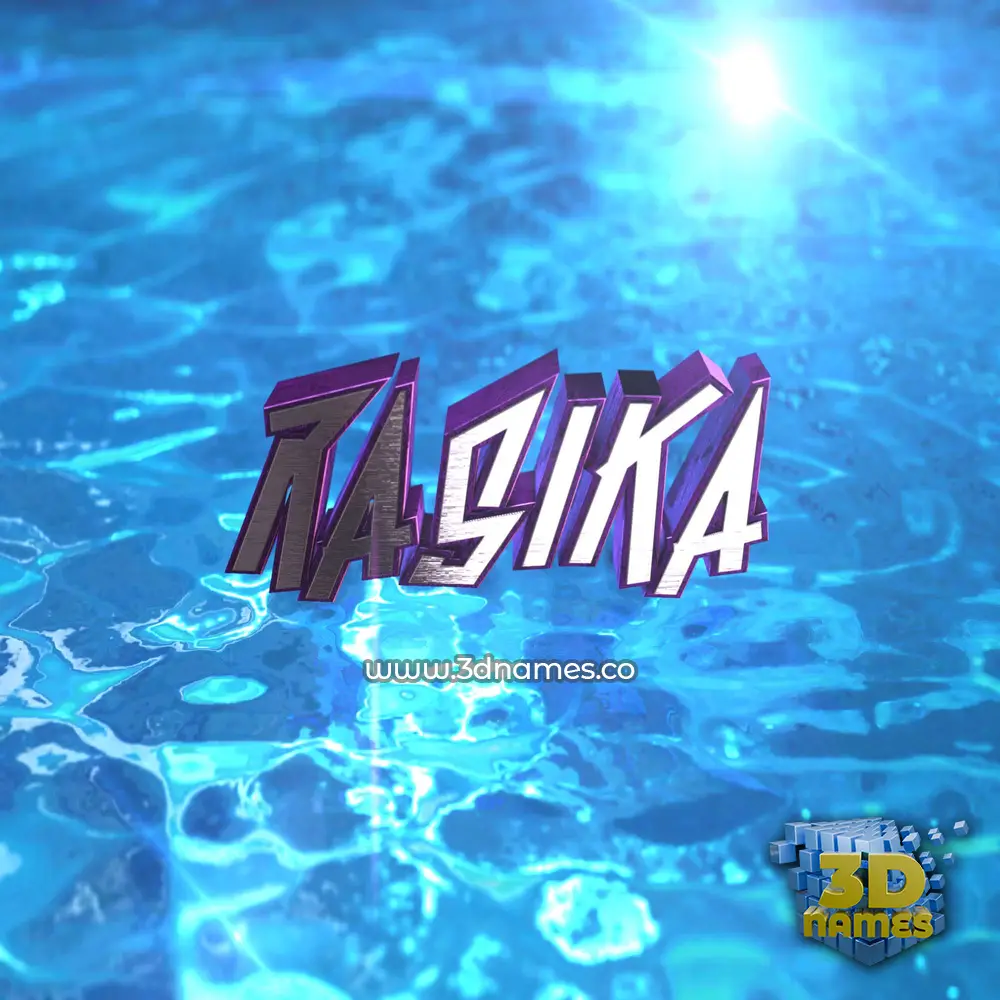 rasika in Water 2015 style - 3D name wallpaper