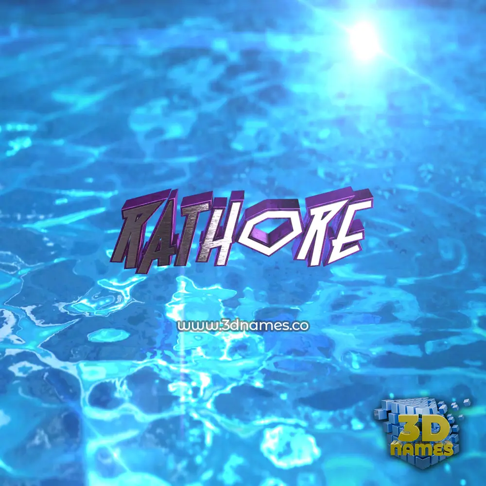 rathore in Water 2015 style - 3D name wallpaper