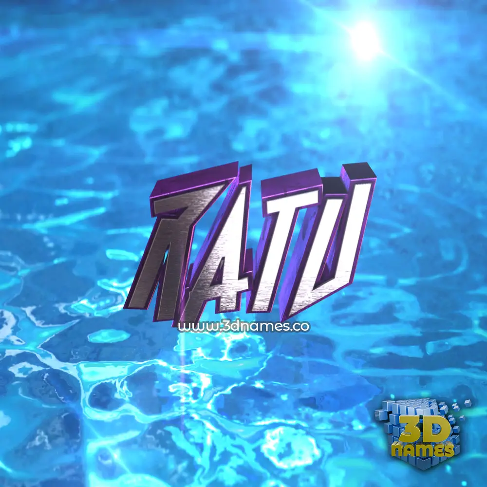 ratu in Water 2015 style - 3D name wallpaper