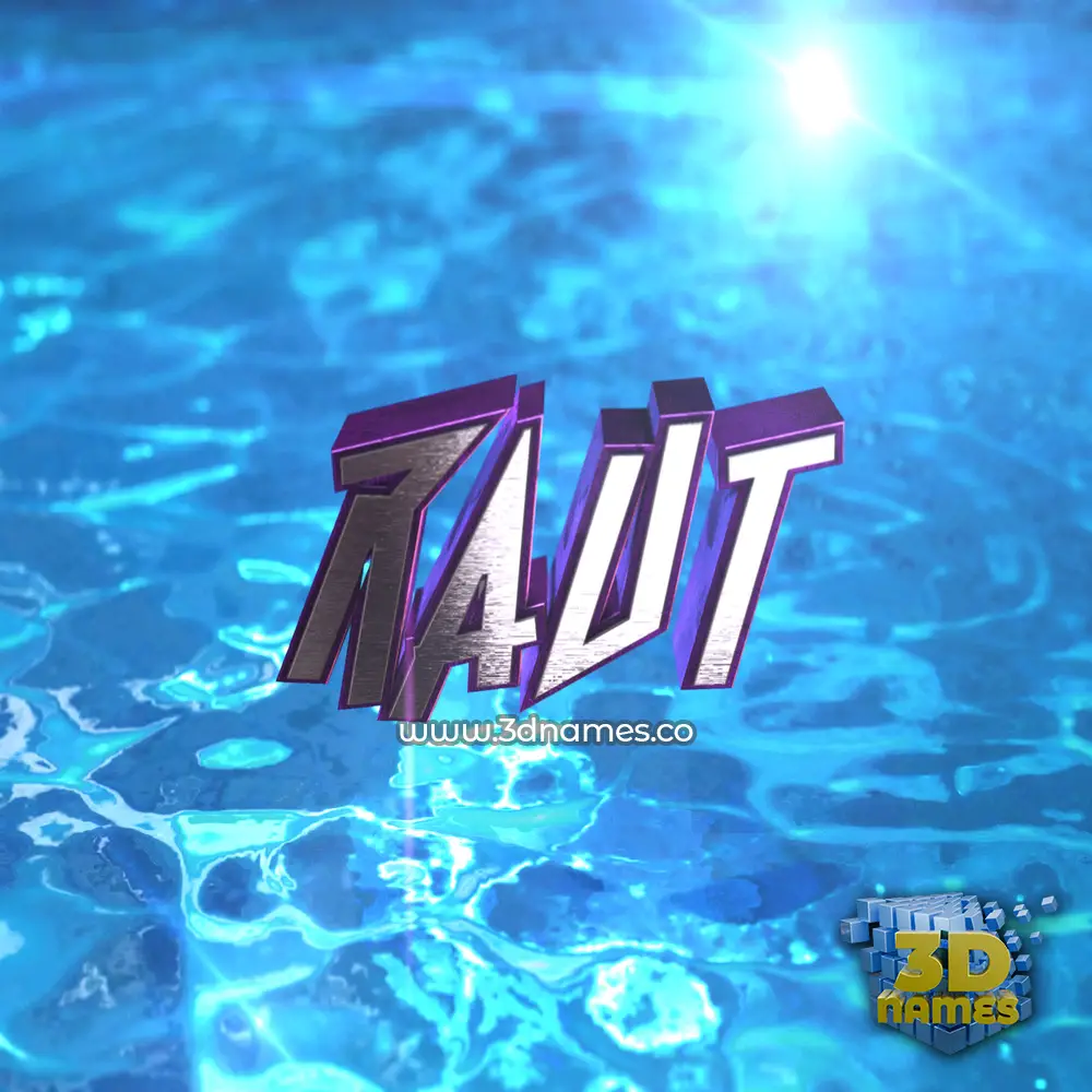 raut in Water 2015 style - 3D name wallpaper