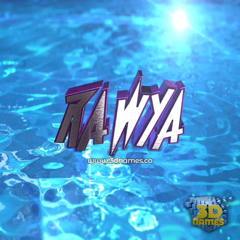 rawya in Water 2015 style - 3D name wallpaper