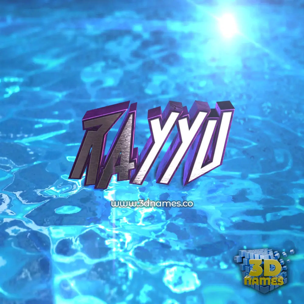 rayyu in Water 2015 style - 3D name wallpaper
