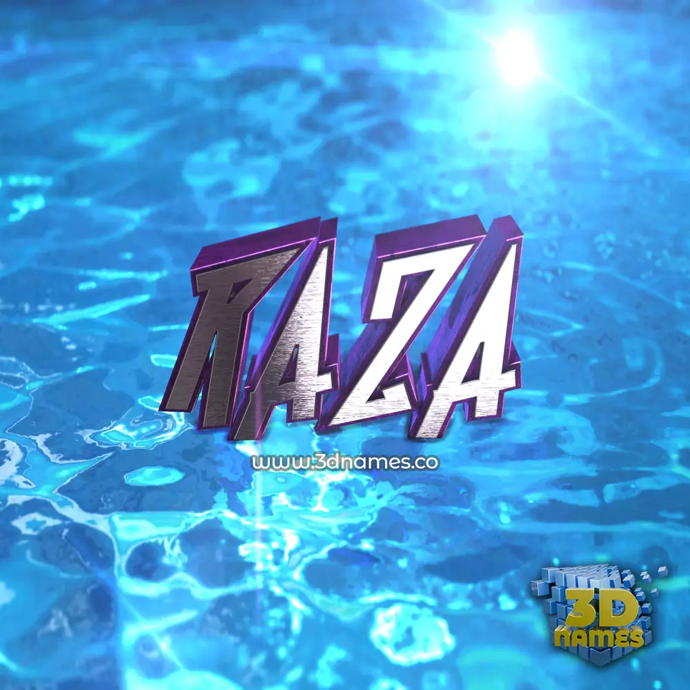 raza in Water 2015 style - 3D name wallpaper