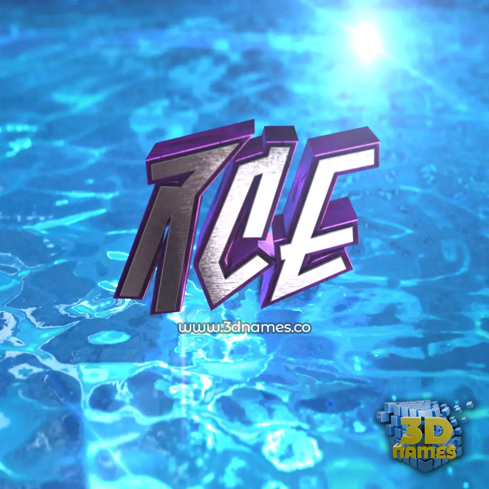 rce in Water 2015 style - 3D name wallpaper