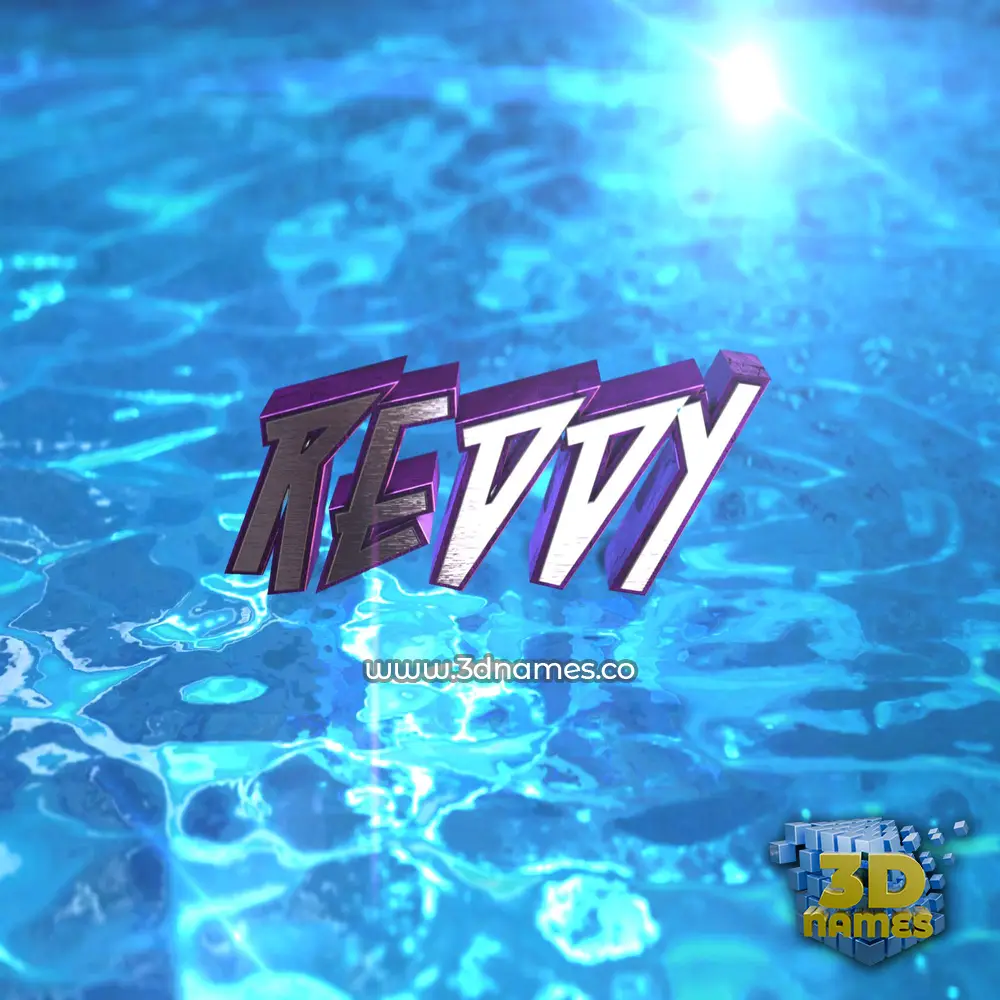 reddy in Water 2015 style - 3D name wallpaper
