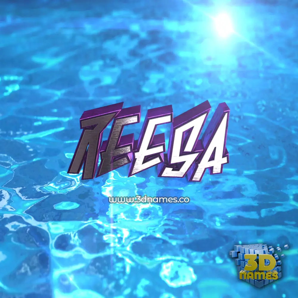 reesa in Water 2015 style - 3D name wallpaper