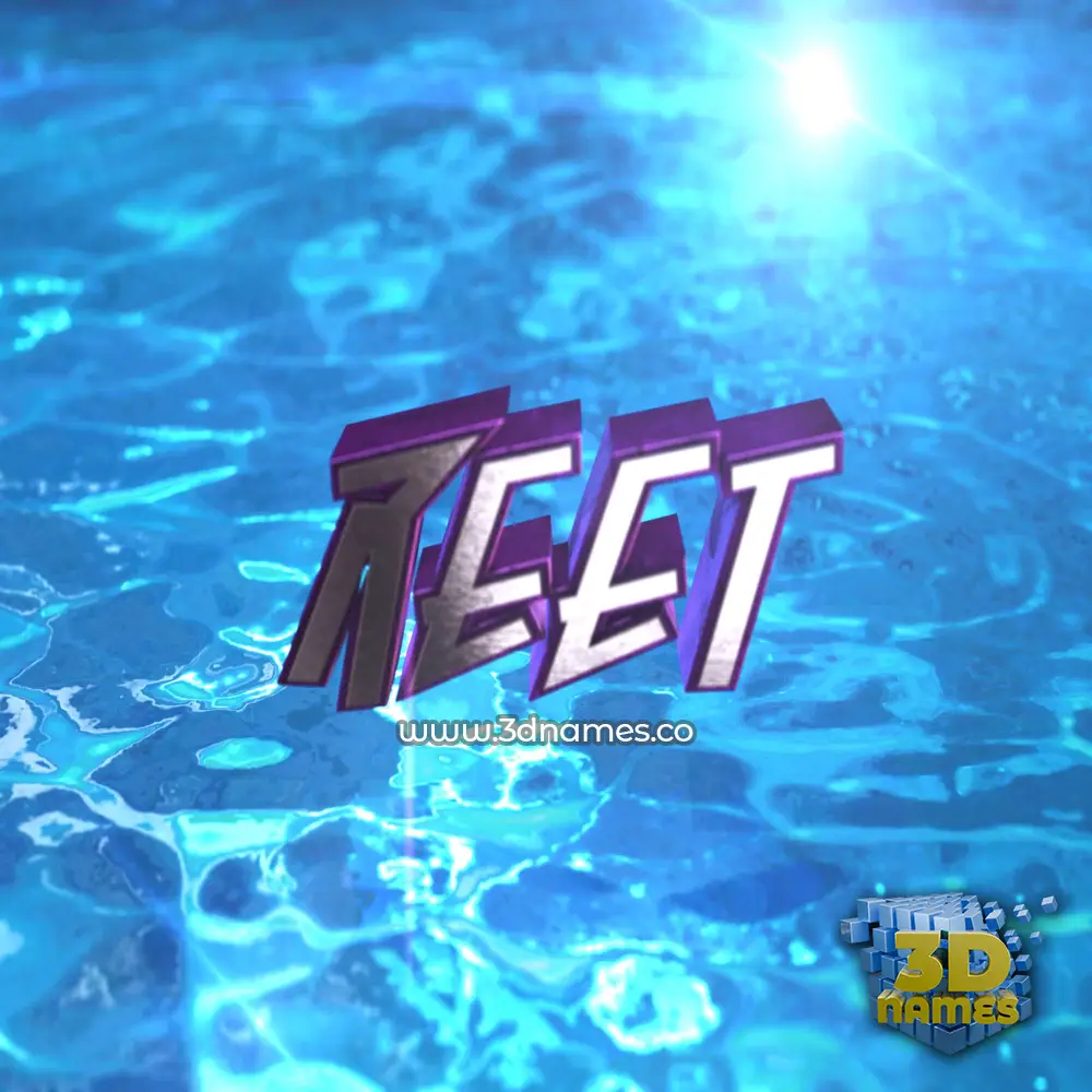 reet in Water 2015 style - 3D name wallpaper