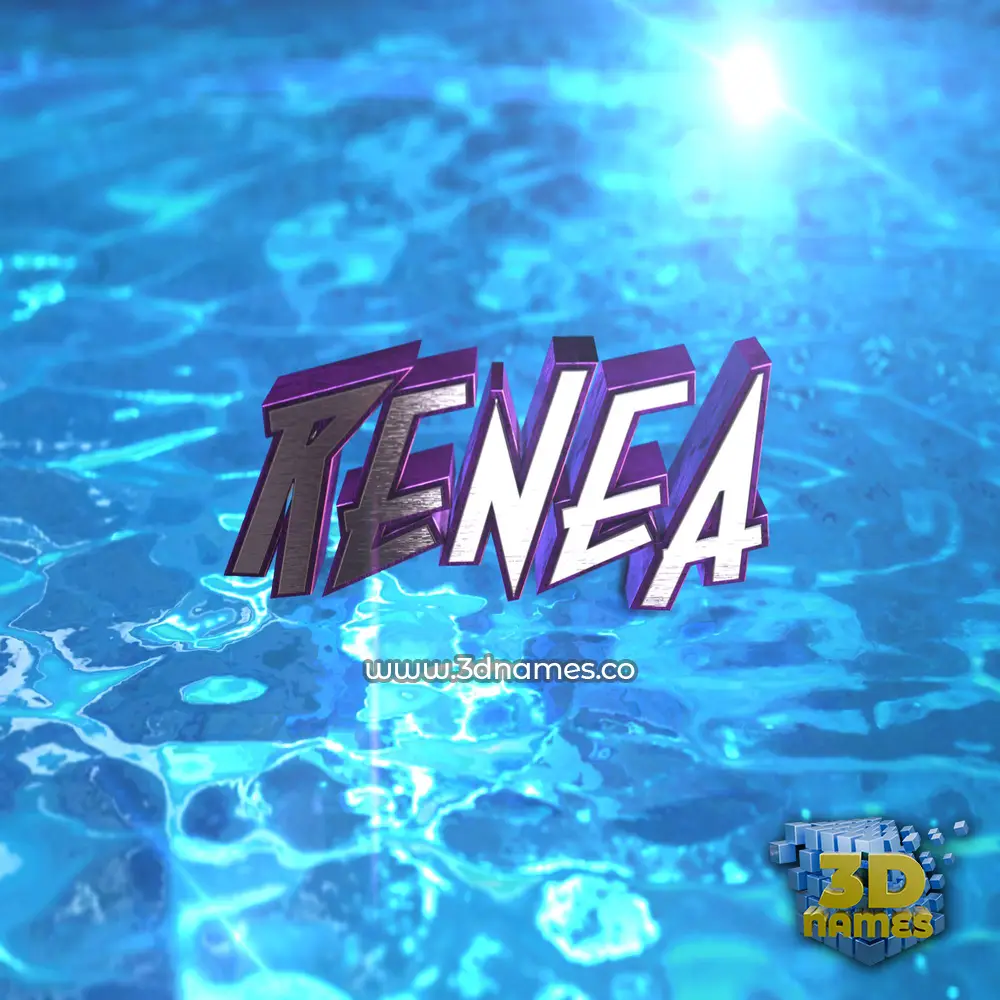 renea in Water 2015 style - 3D name wallpaper