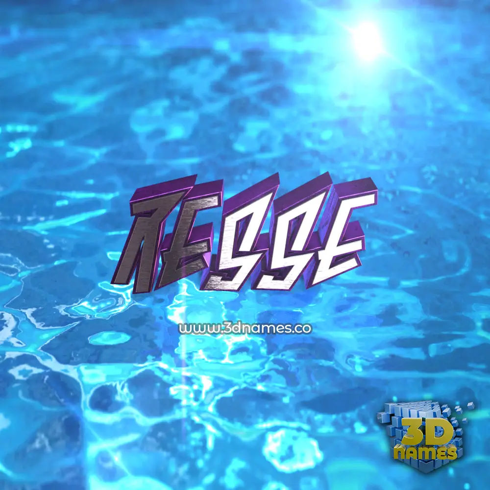 resse in Water 2015 style - 3D name wallpaper