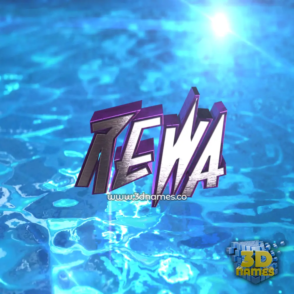 rewa in Water 2015 style - 3D name wallpaper