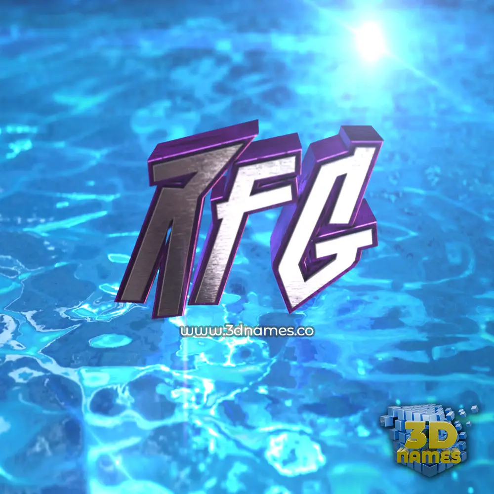 rfg in Water 2015 style - 3D name wallpaper