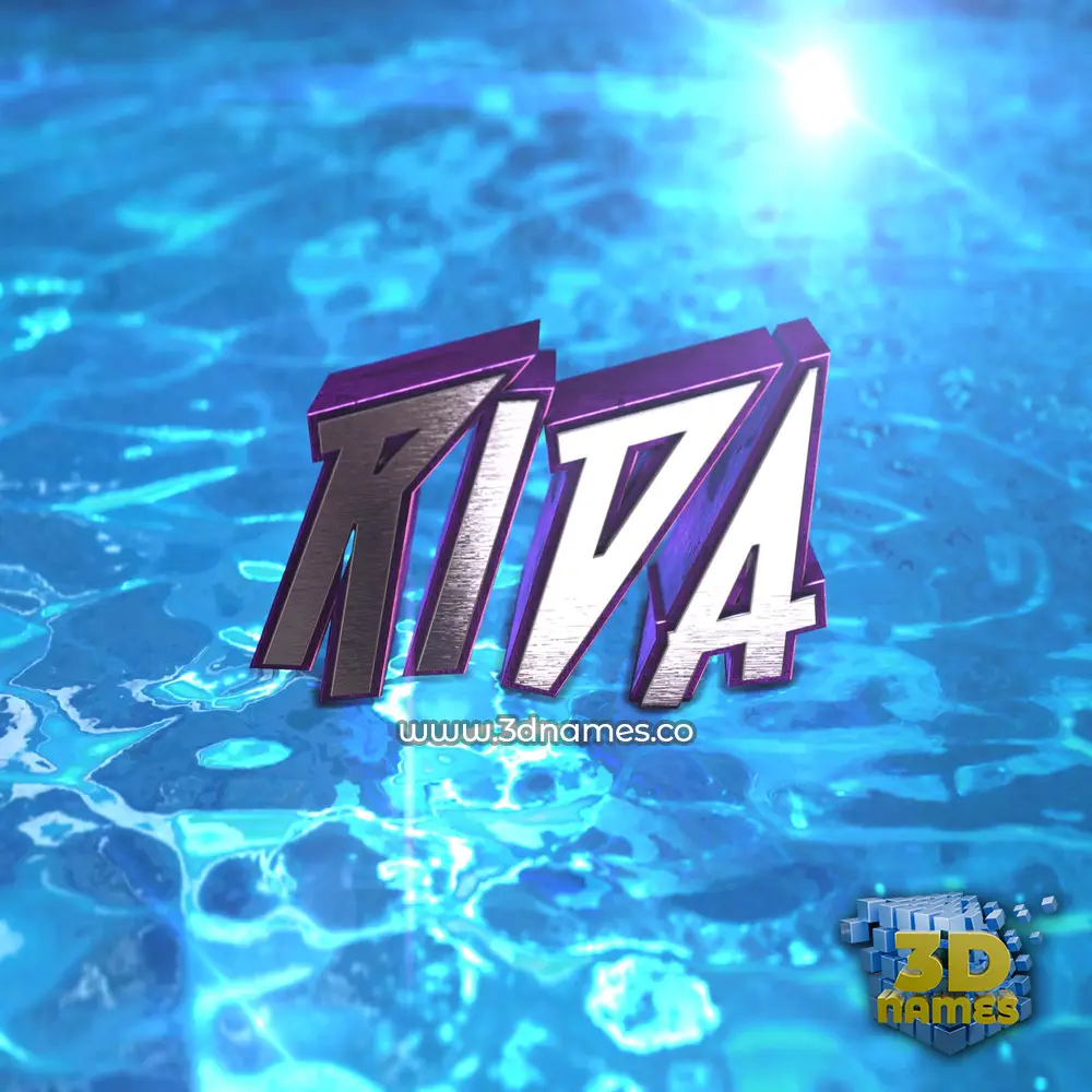 rida in Water 2015 style - 3D name wallpaper