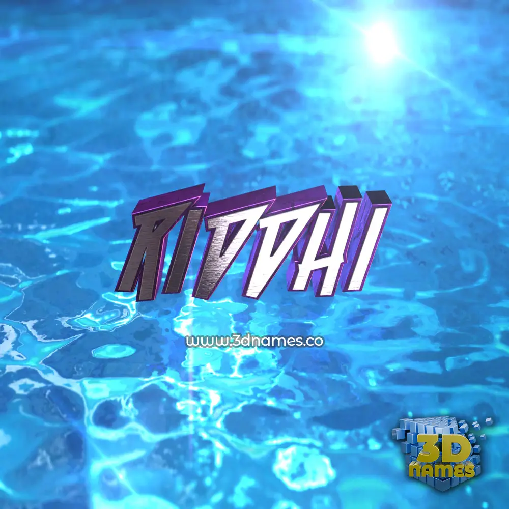 riddhi in Water 2015 style - 3D name wallpaper