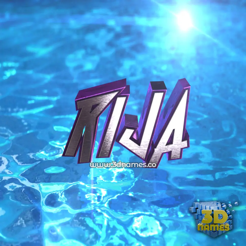 rija in Water 2015 style - 3D name wallpaper