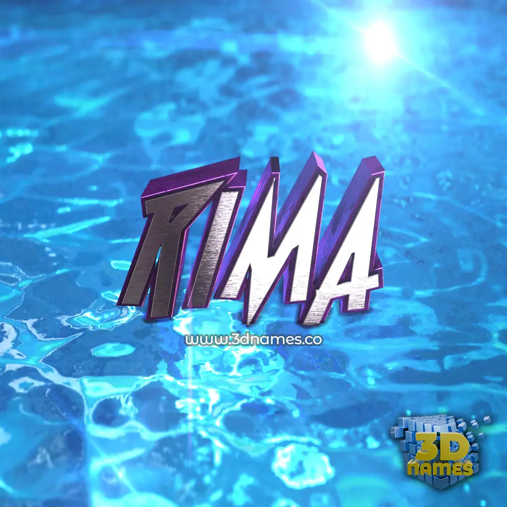 rima in Water 2015 style - 3D name wallpaper