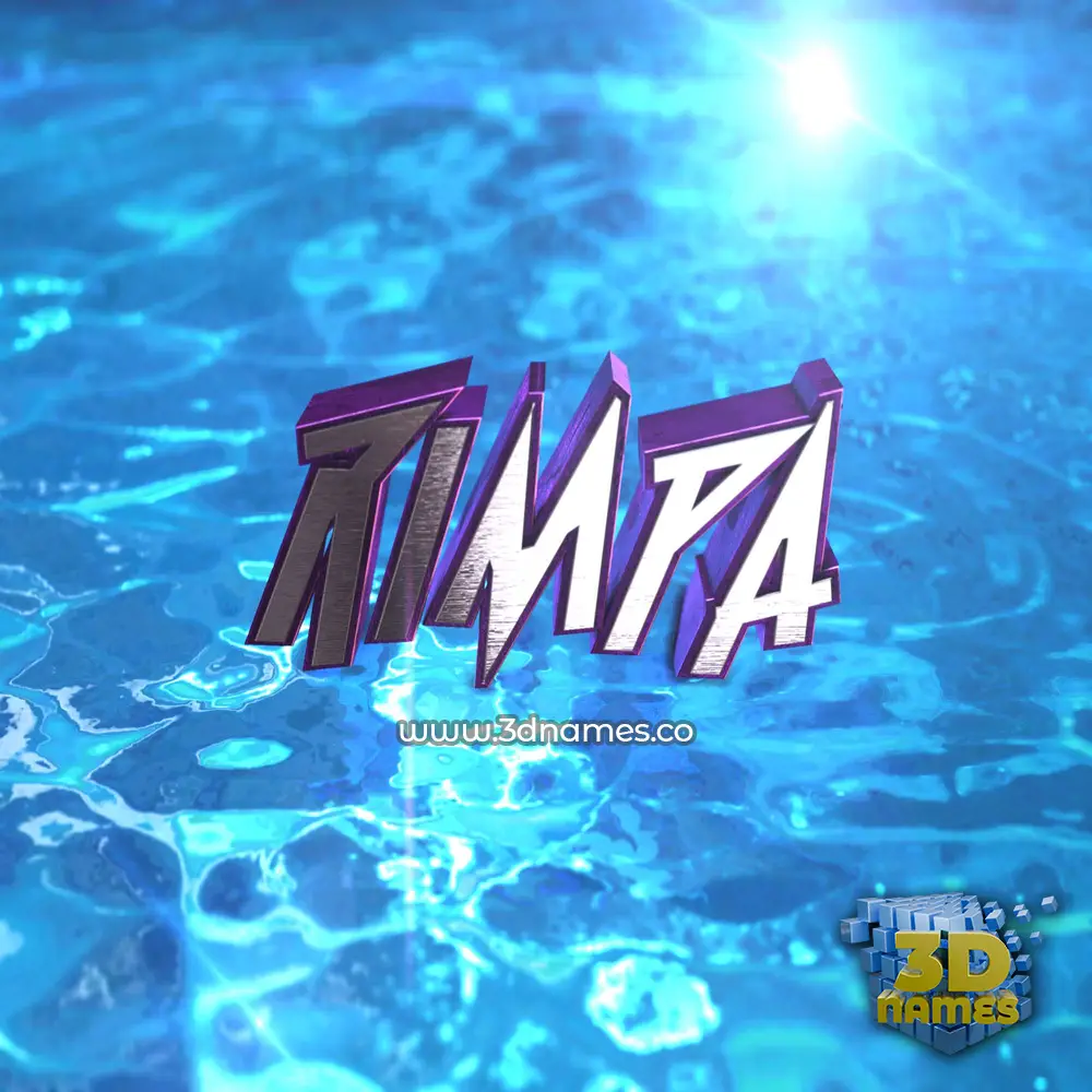 rimpa in Water 2015 style - 3D name wallpaper